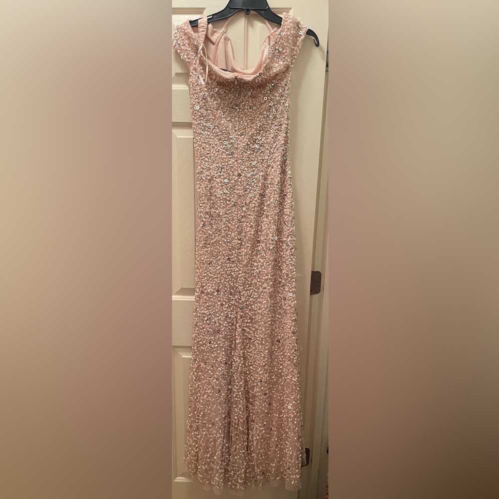 ADRIANNA PAPELL BLUSH GOWN